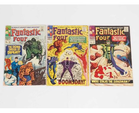 FANTASTIC FOUR #58, 59, 61 (3 in Lot) - (1967 - MARVEL - UK Price Variant) - Dr. Doom steals the Silver Surfer's powers + the