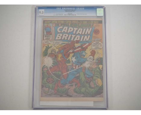 CAPTAIN BRITAIN #17 (1977 - MARVEL UK) - GRADED 9.2 (NM-) by CGC - Dated February 2nd - Captain Britain and Captain America b