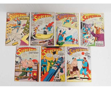 SUPERMAN #150, 154, 156, 160, 164, 170, 171 (7 in Lot) - (1962/1964 - DC) - Includes appearances by Bizarro, Mr. Mxyzptlk, Ba