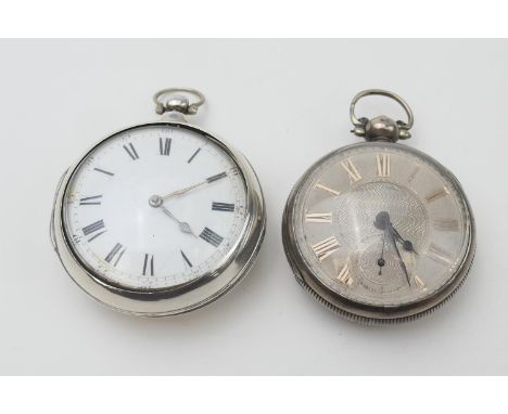 George IV silver pair cased verge pocket watch, by William Dorsett, hallmarked London 1829 with conforming marks to inner and