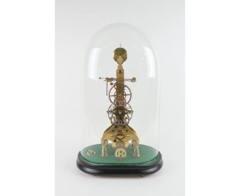 Fine quality engineer built grasshopper skeleton clock, by Mr B Osborne, Chester, 2006, single train movement with balanced g