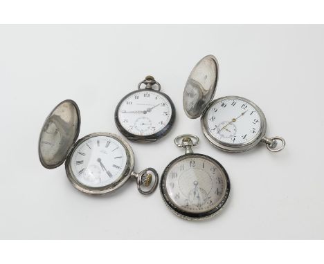 Edwardian silver and enamelled open faced pocket watch, circa 1900-10, engine turned silvered dial with subsidiary seconds, t