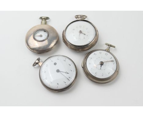 Continental verge pocket watch by Perret Jeanneret a Metz, white enamelled dial with winding hole, signed to the dust cover, 