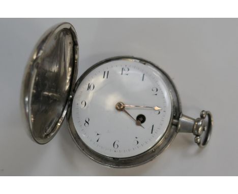 George III Masonic presentation silver hunter pocket watch, by P O Dennisty, London, the case engraved with Masonic elements 