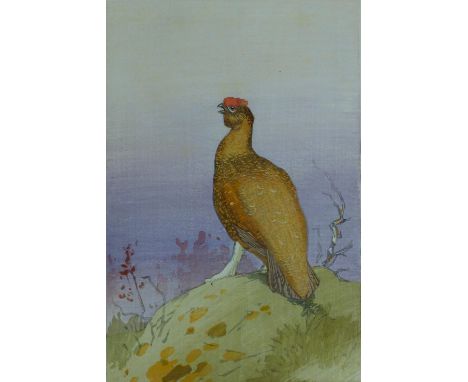 SEABY, ALLEN W (1867-1953) British (AR), Grouse, limited edition etching, numbered 5/100, signed. 35 x 25 cm.