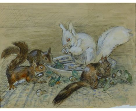 AUSTIN, WINIFRED (1876-1964) British (AR), Study for the Cover of and Photocopy of Article of Country Life, on Book by Franci