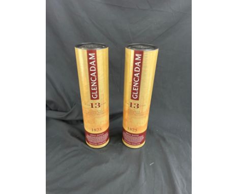 2 bottles of Glencadam 13 Year Old small batch Highland single malt Scotch whisky