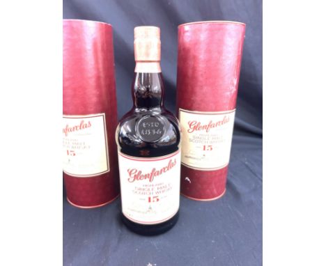 2 new and sealed bottles of Glenfarclas single malt scotch whisky aged 15 year, 46% 70cl