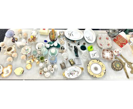 Large selection of pottery and china various makers, to include Denby, Aynsley, Goss, Leonardo etc 