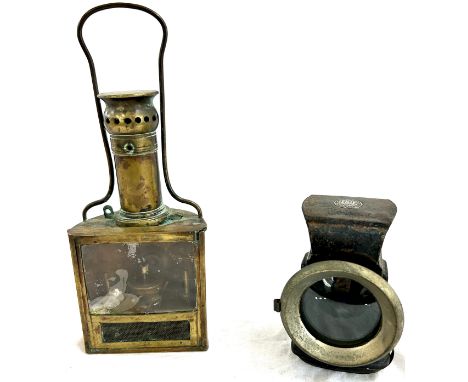 Antique circa 1850 's Birams patent safety lamp economy 100, Bicycle paraffin lamp demon king ph ltd Birmingham