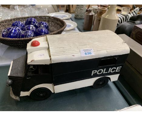 A METAL POLICE VAN MODEL 