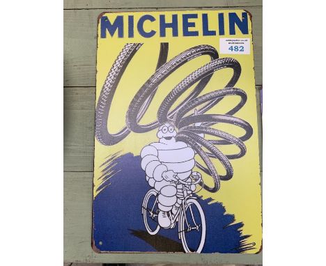A VINTAGE STYLE METAL 'MICHELIN' SIGN 