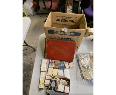 A LARGE GROUP OF VINTAGE CIGARETTE CARDS, ALBUM ETC 