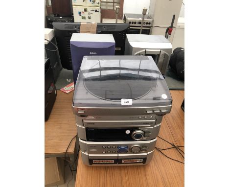 A CD AND RECORD PLAYER IN WORKING ORDER 