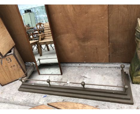 A VINTAGE FIRE FENDER FRONT AND A MIRROR (2) 