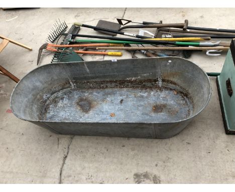 A GALVANISED TROUGH 