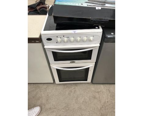 A BELLING DOUBLE OVEN AND FOUR RING CERAMIC HOB 