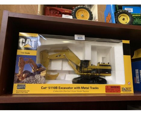 A NORSCOT MODEL CAT 5110B EXCAVATOR METAL TRACKS 1-50 SCALE REF NO 55098 BOXED AND IN MINT CONDITION 