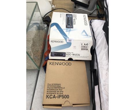A KENWOOD CD RECEIVER AND IPOD INTERFACE 