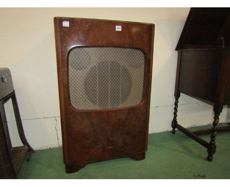 A large walnut cased floorstanding speaker