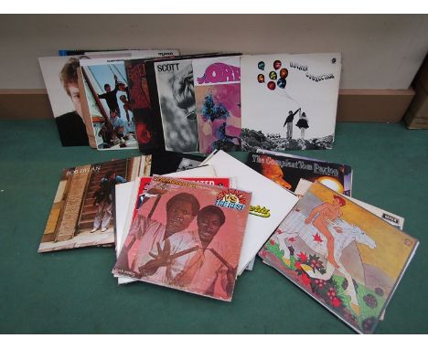 A box of LP's including Rotary Connection, Fleetwood Mac, Bob Dylan etc 