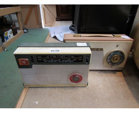 Two vintage Pye transistor radios