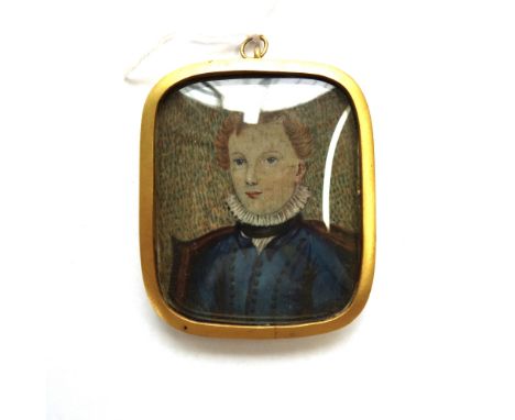 English School, 18th century, portrait miniature on ivory of a lady, said to be Mary Kelso, Maid of Honour to Queen Mary, wit