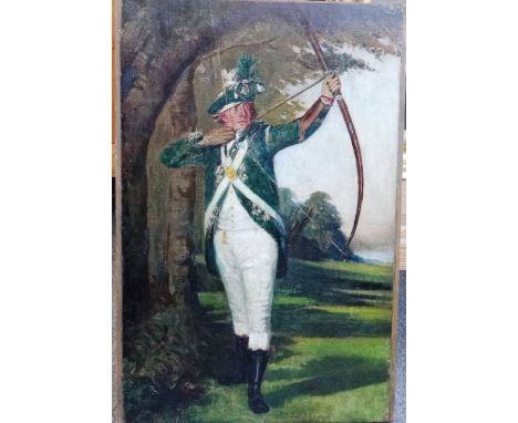 Attributed to Henry Raeburn, (1756-1823), Portrait sketch of Doctor Nathanial Spens in the uniform of the Royal Company of Ar