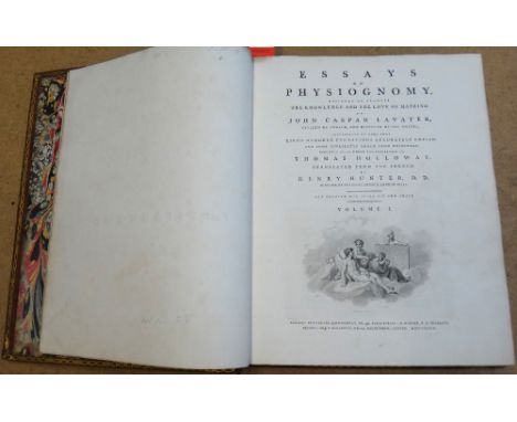 LAVATER (J.C.)  Essays on Physiognomy  . . .  translated from the French by Henry Hunter. First English Edition, 5 vols.  man