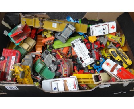 A quantity of vintage die-cast vehicles, including; Dinky, Corgi, Matchbox and others (qty).