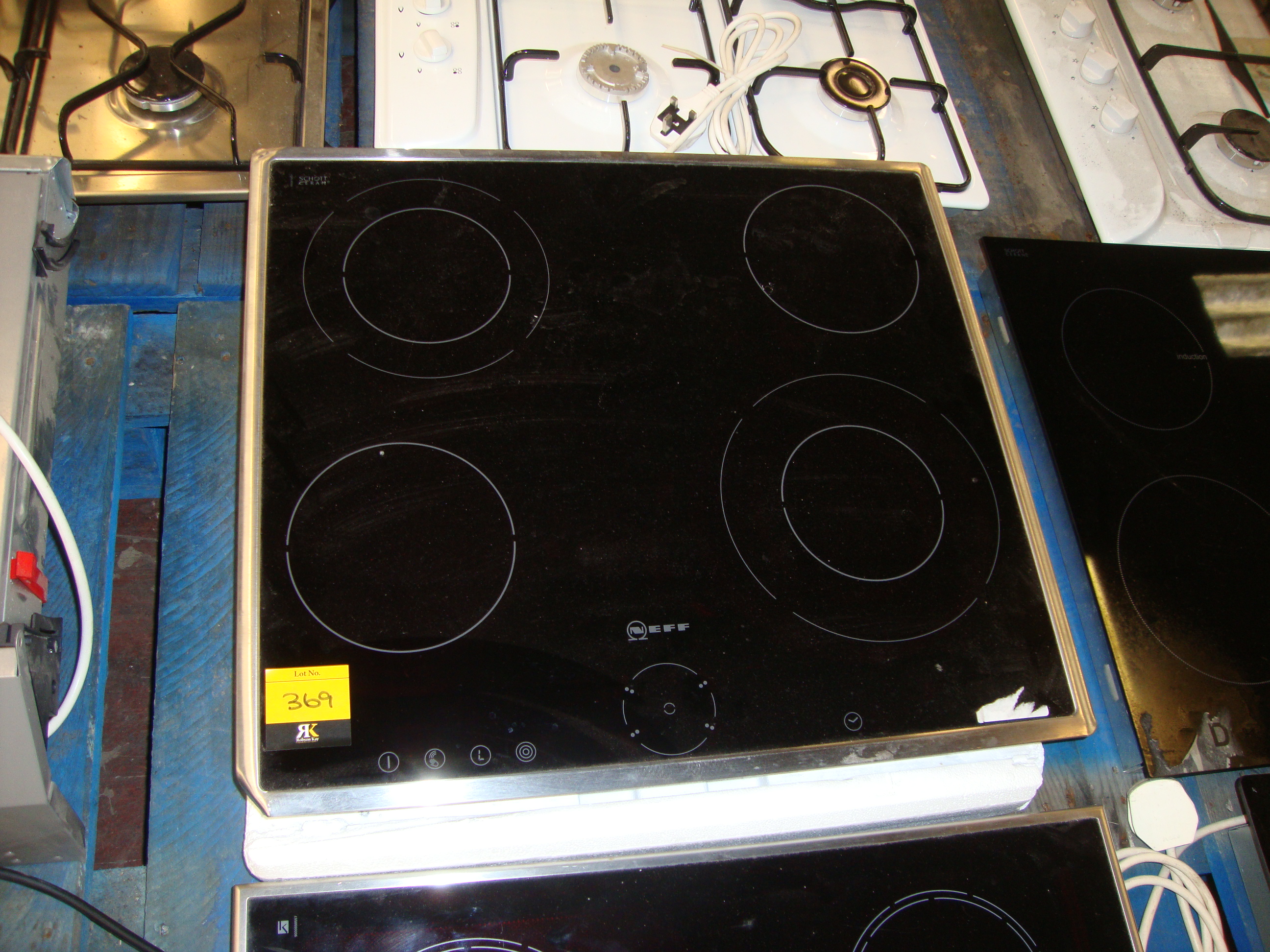 Neff 4 ring Schott Ceran hob with touch sensitive controls & metal surround