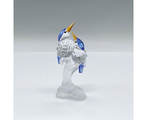 Part of the Feathered Beauties collection. A beautiful pair of small birds, clear crystal bodies with sapphire and topaz crys