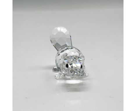 Adorable faceted figural with black crystal eyes and frosted crystal front teeth is part of the Endangered Species theme grou