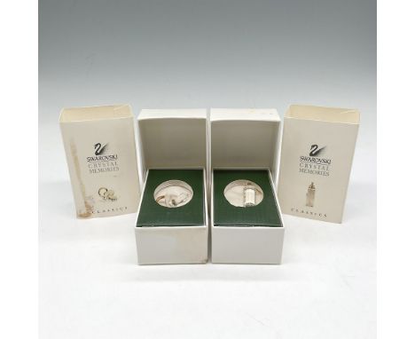 Includes baby's pacifier 9460 000 003 and baby bottle 9460 000 009. Created from clear faceted crystal with gold toned rhodiu