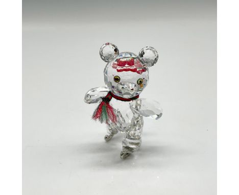 Part of the When We Were Young theme group. Crystal bear is wearing a green and red ribbon scarf around his neck wearing rhod