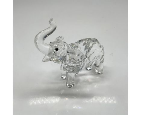 A member of the Rare Encounters groups the adorable figural has his trunk up, mouth open and ears up. His clear faceted cryst