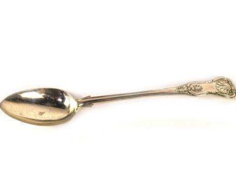 A Victorian silver King's pattern gravy spoon, London 1871, maker A B Saxony &amp; Sons, 6.2oz.