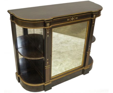 A fine Victorian dining room side cabinet in the manner of Jackson &amp; Graham,  having string inlaid and parcel gilt ormolu