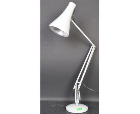 A retro vintage mid 20th century circa. 1960s Herbert terry Anglepoise lamp in a grey colourway having conical shaped shade o