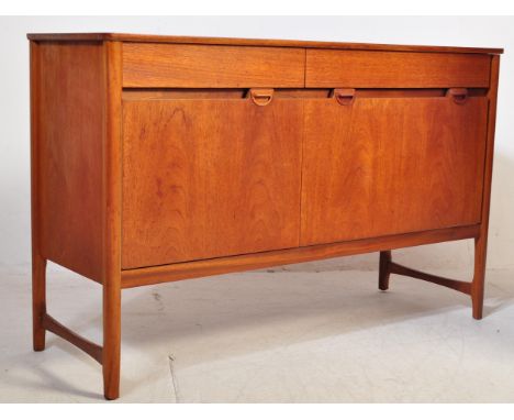 Nathan - British Modern Design -&nbsp; A retro vintage mid 20th century teak sideboard having having a double door cabinet wi