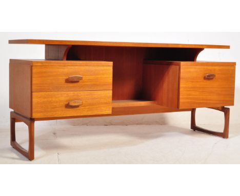 R. Bennett - G Plan - E Gomme - retro vintage mid 20th Century 1960's teak wood writing desk/dresser. The desk having a float