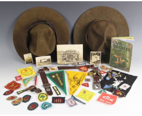 SCOUTS/GUIDES INTEREST: A selection of Scouts and Guides equipment, early 20th century and later, to include a 'Bukta' girls 
