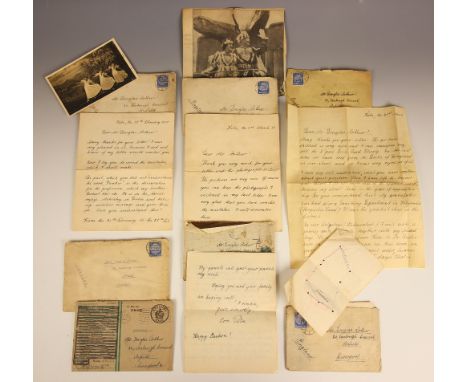 THIRD REICH INTEREST:  A collection of six letters and a postcard sent between February and June 1938 from Lorn Palm, a stude