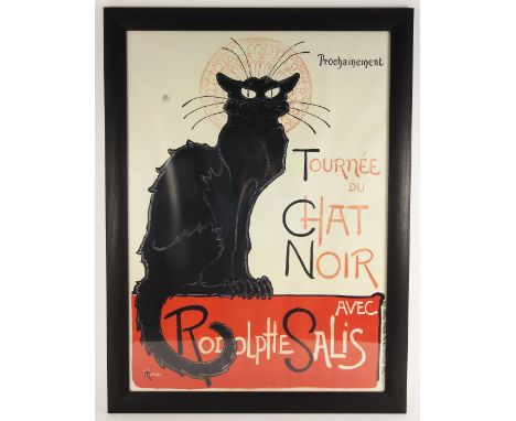 After Theophile Steinlen (French/Swiss, 1859-1923),"Tournee du Chat Noir",Colour print on paper,Framed and glazed,101.5cm x 7