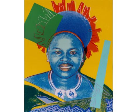 Andy Warhol (1928-1987), Queen Ntombi Twala of Swaziland from the series 'Reigning Queens', signed and numbered '32/40 Andy W