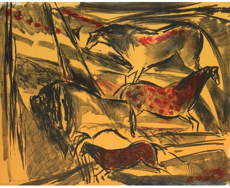 Elaine de Kooning (1918-1989), Untitled, signed with initials, dated, and numbered 'E de K 2/20 1984' (lower left), lithograp