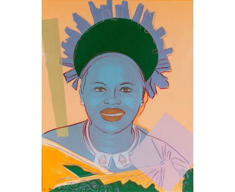 Andy Warhol (1928-1987), Queen Ntombi Twala of Swaziland from the series 'Reigning Queens', signed and numbered '27/40 Andy W