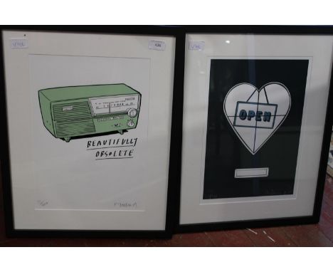 Two framed &amp; signed  limited edition prints 56cm collection only 