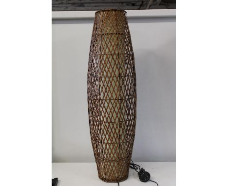 A wicker work floor lamp h102cm Collection Only 