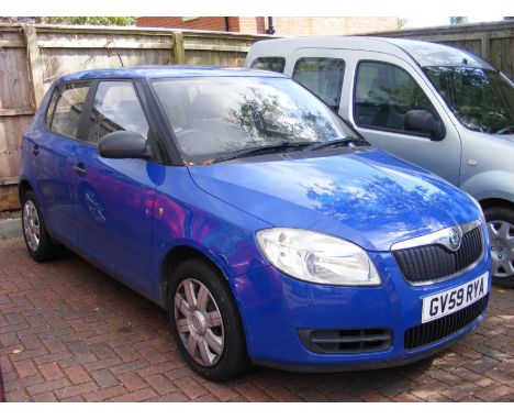 FROM A DECEASED ESTATE - A 2010 Skoda Fabia 5 door hatchback, Registration GV59 RYA, approx. 16,000 miles only, No MOT (new b